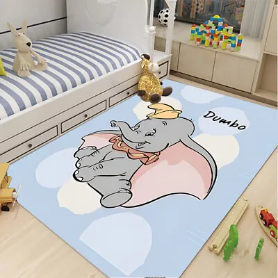 Childrens Dumbo 3D Carpets Anti-Slip Rugs Living Room Bedroom Mats Doormat Gift • £13.48