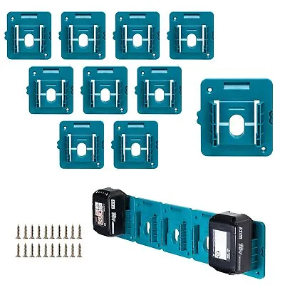 10 Pack Battery Holder For Makita 18V BL1830 BL1860 Battery Storage Wall Mount • $37.39