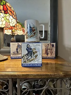 Norman Rockwell Seafarers Porcelain Tankards Long John Silver Cups Mugs Set Of 4 • $18