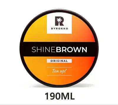 Byrokko SHINE BROWN Original Tanning Cream Accelerator Sunbed Outdoors Sun 190ml • £16.49