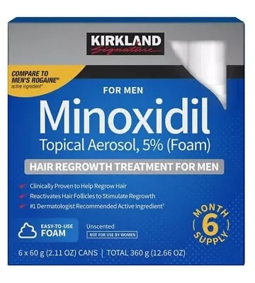 6 Months KIRKLAND MINOXIDIL 5% FOAM Hair Regrowth FOR MEN Exp 01/2025+ • $49.99