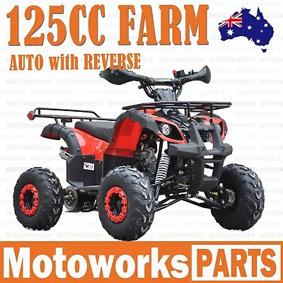 125cc FARM AUTO WITH REVERSE ATV QUAD Dirt Bike Gokart 4 Wheeler Buggy Kids Red • $1149