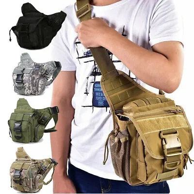 Tactical Men Shoulder Bag Molle Hiking Military Camera Chest Pack Crossbody Pack • $27.89