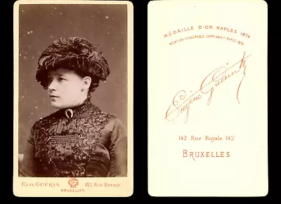 Guérin Brussels Alice Marot Vintage Albumen Print CDV. • $85.48