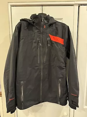 Volcom Men’s Guch Stretch Gore Tex 3L Jacket Snowboard Size M Black/Red RECCO • $415