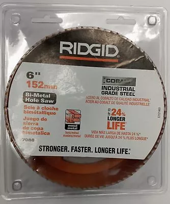 Ridgid 7080 Bi-Metal Hole Saw  6  Cobalt Industrial Grade Steel • $24