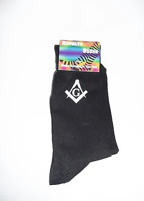 Freemason Socks ''G'' - Masonic Socks Printed Logo-For The Freemason Adult 6-12 • £3.99