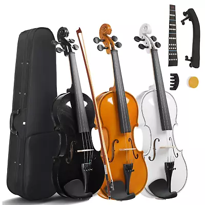 4/4 Full Size Acoustic Violin Student Beginners Fiddle W/ Case Shoulder Rest • $67.99