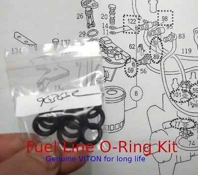 Fits Mercedes Diesel Fuel Line Viton O-rings Kit E300 1995-1999 Seal OM606 E300D • $11.79