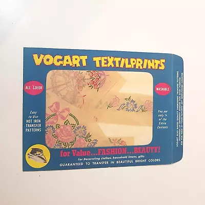 Vogart Vintage Textilprints Iron On Transfer Pattern Flowers PARTIAL CUT PACKAGE • $9.17