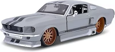 Maisto 1967 Ford Mustang GT Diecast Vehicle In Grey 1:24 Scale • $28.99