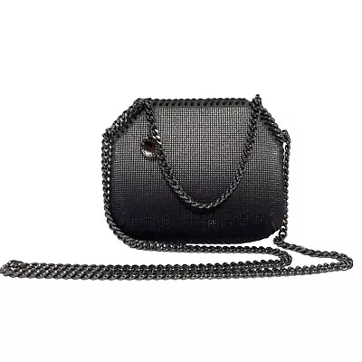 Stella McCartney Falabella Chain Mini Crossbody Bag Silver Ombre • $289.99