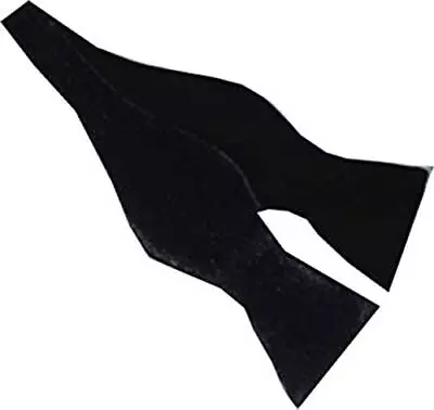 Self Tie Black Velvet Bow Tie Tuxedo Mens & Womens Adjustable At Clothing New • $28.32
