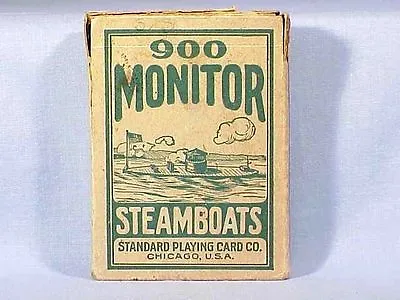 Vintage STEAMBOATS No. 900 MONITOR Playing Cards By Standard Playing Card Co. • $350