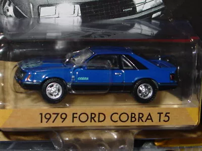 Greenlight 1979 FORD COBRA T5 MUSTANG FOXBODY COLLECTIBLE MUSCLE CAR -Blue MIP • $9.95