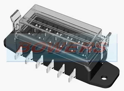 £9.95 • Buy 12v 24v 6 Way Heavy Duty Standard Blade Slim Fuse Box Holder Kit Car Van Marine