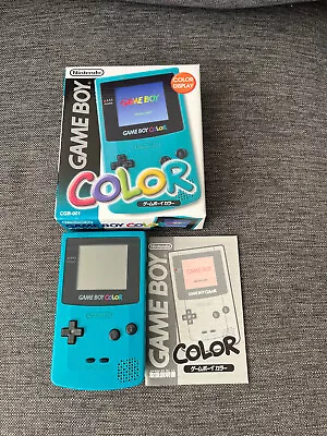 Gameboy Color Teal - With Original Box And Manual - Game Boy Color • $120