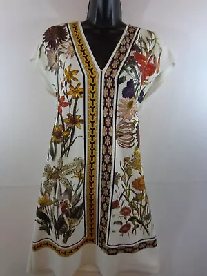 Zara Basic Collection Dress Women's Small Sleeveless Floral Shift V Neck • £29.88