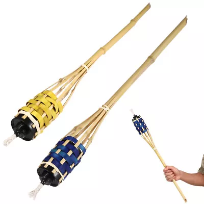  8 Pcs Backyard Decor Bamboo Torch Luau Party Garden Lamp 1 Light • £26.48