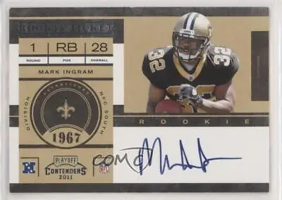 2011 Playoff Contenders Rookie Ticket Mark Ingram (Base) #213.1 Rookie Auto RC • $12.62