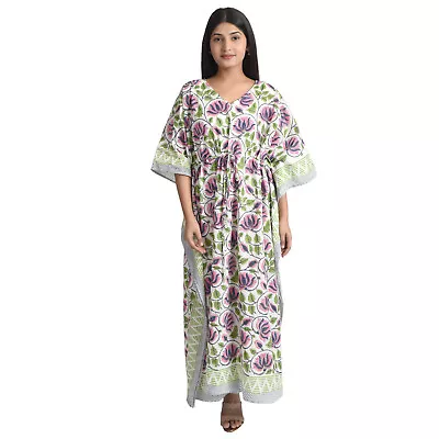 Women's Kaftan Tunic Caftan Free Size Long Maxi Party Dress For Loungewear Holid • $40