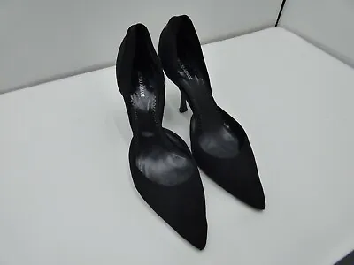 £65 • Buy Ladies Georgio Armani Pretty Black Heeled Shoes Made In Italy Size 39 (UK 6)