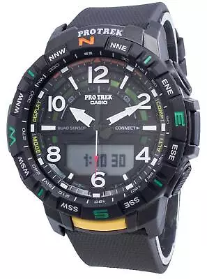 Casio PRO TREK Quad Sensor Mobile Link Digital Compass PRTB501 Quartz Mens Watch • $271.16