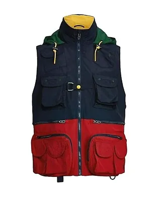 Polo Ralph Lauren Utility Hooded Coloblock 18 Pockets Water Resistant Vest Jct • $199.99