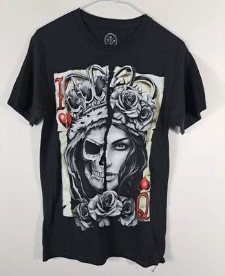 £14.98 • Buy DOM King Queen Of Hearts Skull Gothic T Shirt Size S