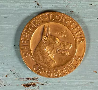 Vintage Medallic Art Co New York Bronze Medal Shepherd Dog Club America 52.8 Gr • $21.95