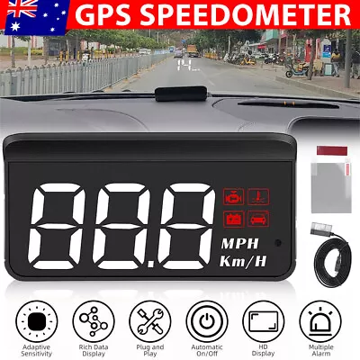 Car HUD Head Up Display OBD2 GPS Speedometer Warning System Projector Windshield • $28.45