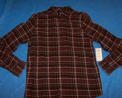 Size L Mens Long Sleeve Hurley Organic Cotton Flannel Shirt (Plaid) • $18.99