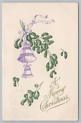 Holiday~Christmas~Mistletoe & Blue Bells~Vintage Postcard • $3.20