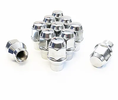 10x ET EXTENDED THREAD 1/2-20 CHROME BULGE ACORN WHEEL LUG NUTS FORD GM JEEP 1/2 • $14.99