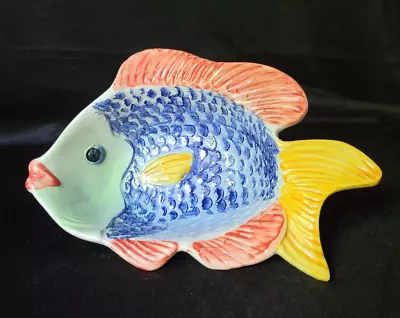 Colorful Fish Bowl Made In Portugal • $19.50