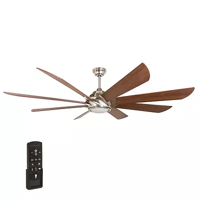 Harbor Breeze Hydra 70-in Brushed Nickel Indoor Ceiling Fan With Remote • $220