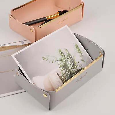 Desk Organizer Nordic Style Exquisite Detachable Faux Leather Storage Tray • $16.77