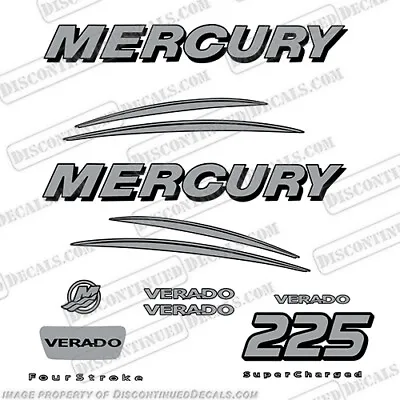 Fits Mercury Verado 225hp Decal Kit - Silver • $124.95