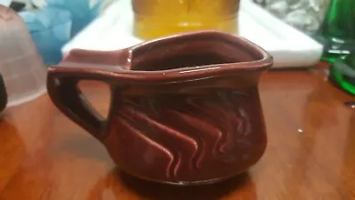 MCP Pottery Maroon Vintage Ceramic Shaving MUG Australian Ceramic Pottery JUG • $15