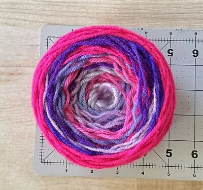 Mystery Yarn Mixed Multi-Color Pinks And Purples Acrylic 3oz. Skein • $4.75