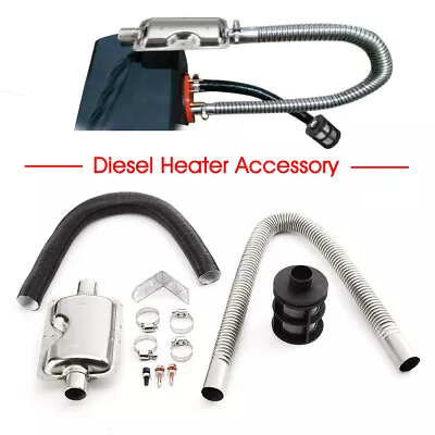 Exhaust Pipe + Silencer + Air Filter For Webasto Eberspacher Air Diesel Heater • £12.98