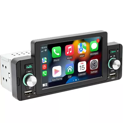 Single Din 5in Android Auto Radio Car Stereo MP5 Player  Mirror Link BT Carplay • $64.70