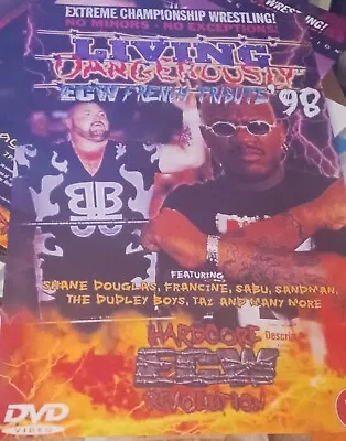 ECW Living Dangerously 1998 Event Poster 11x17 • $25