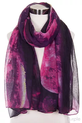 ScarvesMe Women's Abstract Painting Artist Print Watercolor Oblong Shawl Scarf • $12.99