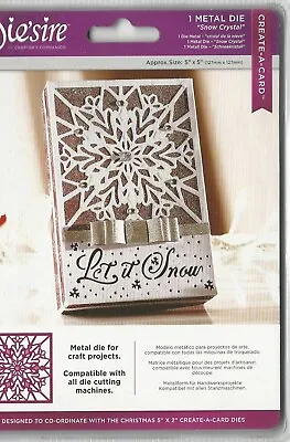 SHOP CLEARANCE Crafters Companion Die'sire Create A Card Die - Snow Crystal  New • £8