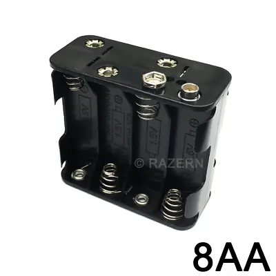 NEW Battery Holder For 8 X AA Cell (12 Volt) With 9V Snap Terminal *USA Seller* • $7.99