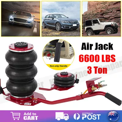 6600 LBS Triple Bag Air Lift Jack Pneumatic Vehicle Car Lifting Compressed Tool • $125