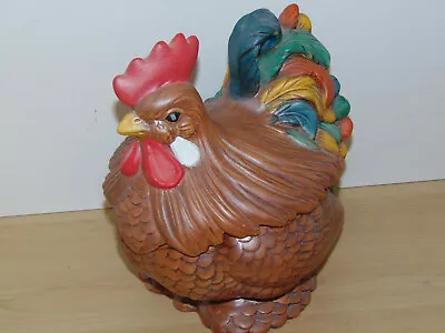 Vintage Hand Painted Ceramic Hen Cookie Jar-Atlantic Mold-Ex Condition • $8