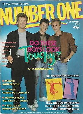 Number One Magazine 3 September 1988 A-ha Cover • £1.75
