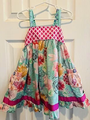 Matilda Jane Heads Up Seven Up Adventure Begins Dress Size 4 • $4.25